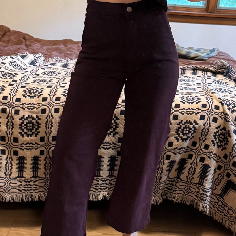 Rachel Comey Deep Purple Stretch Cotton Twill pant